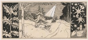 Stjärnan lyser i ett vinterlandskap av Ludwig Willem Reymert Wenckebach