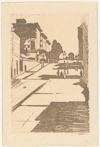 Utsikt över Maison Street och Fairmont Hotel i San Francisco av Willem Witsen (signed by artist)