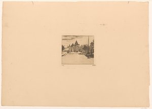 Nieuwmarkt i Amsterdam av Willem Witsen (signed by artist)