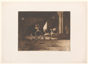 Vagn under Waterloo Bridge i London av Willem Witsen (signed by artist)