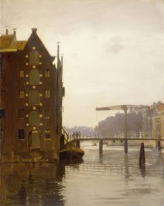 Bodenspeicher in einer Amsterdamer Gracht (Lager på en Amsterdam-kanal på Uilenburg)