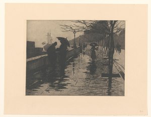 Vy över Victoria Embankment i London av Willem Arnoldus Witsen