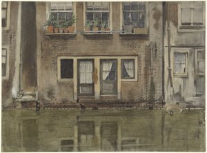 Hus på en kanal i Amsterdam av Willem Arnoldus Witsen