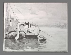 Två pråmar av Willem Arnoldus Witsen