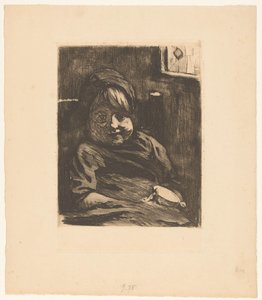 Sittande barn med en tupplur av Willem Arnoldus Witsen