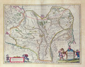 Karta över Sibirien och Kina från Le Theatre du Monde eller New Atlas, 1645
