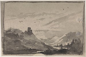 Bergslandskap av Willem de Famars Testas
