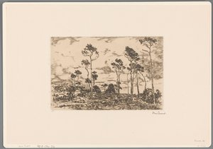Landskap med kala träd och vedhuggare Laddar coppice (originaltitel)