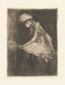 Läsande tjej (i profil) (originaltitel) av Willem de Zwart (signed by artist)
