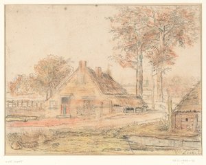 Gård i ett landskap av Willem de Zwart