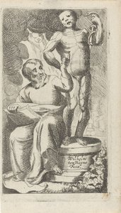 Illustration till titelsidan på boken "Meditationes in magni Hippocratis" av Willem ten Rhijne