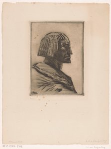 Porträtt av en egyptisk man The Egyptian (originaltitel) av Willem van Konijnenburg (signed by artist)