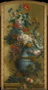 Blommor i en blå vas, 1700-tal.