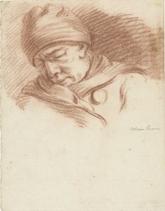 Sovande man med hatt (självporträtt?) av Willem van Leen