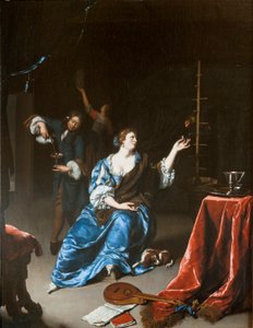 Damen med papegojan
 Alternativ titel(n):   Dame einen Papagei fütternd av Willem Van Mieris