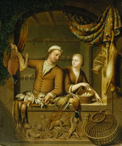 Fjäderfäförsäljarna, 1727 av Willem Van Mieris