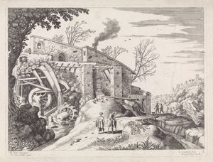 Landskap med en vattenkvarn och den barmhärtige samariten Italienska landskap (serietitel)
