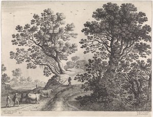 Landskap med koförare Italienska landskap (serietitel) av Willem van Nieulandt (II)