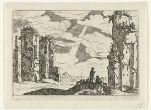 Ruinerna av Caracalla-baden Roman Ruins (serie 2) (serietitel) av Willem van Nieulandt (II)