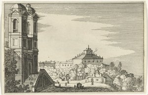 Trinità dei Monti i Rom Romeinse ruïnes en kuslandschappen (serie 1) (serietitel) av Willem van Nieulandt (II)