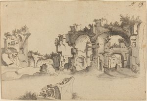 Caracalla-baden, Rom av Willem van Nieuwlandt II