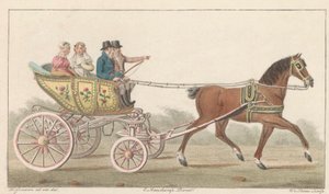 Zaan leksaksvagn, 1824 En Noord-Hollandsch Speelwagentje på Zaan / Voiture de plaisance, dite Speelwagentje au Zaan (titel på objekt)