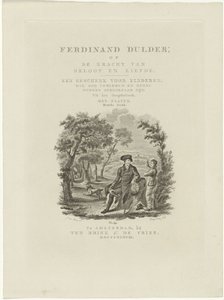 Sittande resenär och en pojke i ett landskap Titelsida för: J.G. Tobler, Ferdinand Dulder, 1838