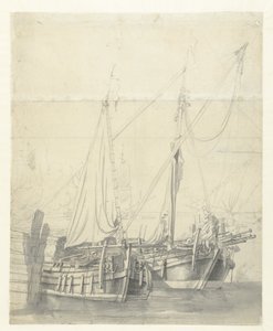 Två vända fartyg av Willem van de Velde (I)