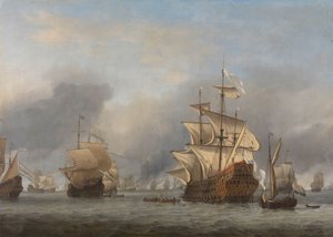 Tillfångatagandet av den kungliga prinsen Tillfångatagandet av det engelska amiralskeppet "Royal Prince" 13 juni 1666 under fyradagarsslaget, 11-14 juni 1666: avsnitt från det andra anglo-holländska kriget (1665-67)