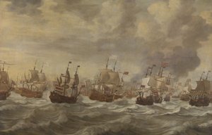 Avsnitt från Four Days Naval Battle i juni 1666