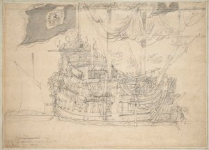 Porträtt av "Zeelandia", ca 1659 (grafit, grå tvätt)