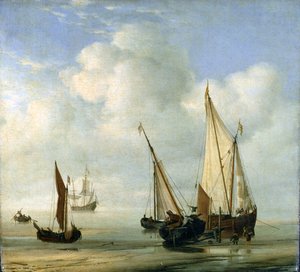 Lugna havet. c.1650 (olja på duk på panel)
