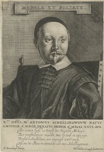 Porträtt av Antonius Schellingwou av Willem van der Laegh