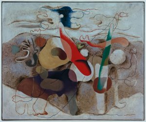 Eidos med landskap av Willi Baumeister