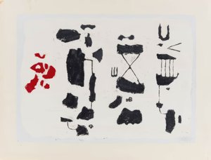 Schwarze Zeichen - Schwarze Figuren mit roter Form