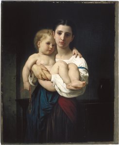 La soeur aînée, réduction av William-Adolphe Bouguereau