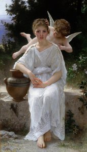 Ung kärlek. 1800-talet (målning) av William-Adolphe Bouguereau