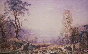 Loch Garry, Invernesshire, hösten 1856 av Joseph Mallord William Turner