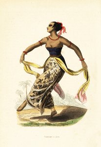 Ronggeng eller rongging, dansande tjej från Java, Indonesien
