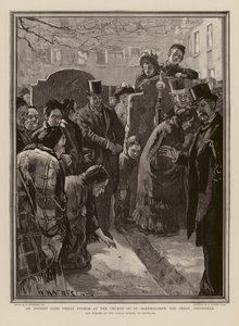 Långfredagen i kyrkan St Bartholomew the Great, Smithfield (gravyr) av William (after) Hatherell