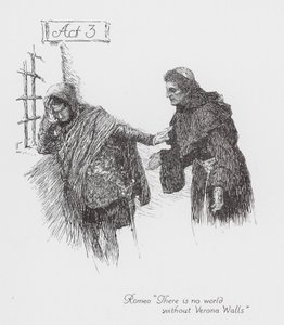 Shakespeares Romeo och Julia: Akt 3 (litografi) av William (after) Hatherell