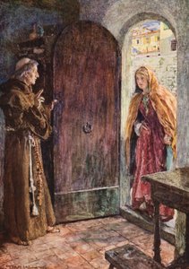 Shakespeares Romeo och Julia: Akt II, scen VI (färglitografi) av William (after) Hatherell