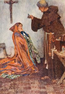 Shakespeares Romeo och Julia: Akt IV, Scen I (färglitografi)