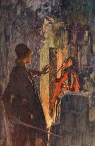 Shakespeares Romeo och Julia: Akt V, Scen III (färglitografi)