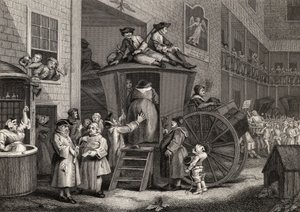 Country Inn Yard, graverad av Timothy Engleheart (1803-79) från 