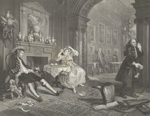 Äktenskap a la Mode av William (after) Hogarth