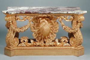 Bord, ca 1735 (snidat förgyllt trä) av William (after) Kent
