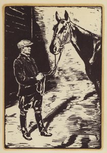 Illustration för Memoirs of a Fox-Hunting Man av Siegfried Sassoon (träsnitt) av William (after) Nicholson
