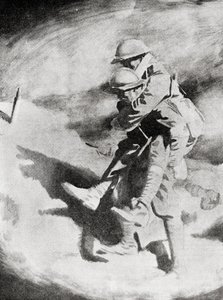 Poilu och Tommy efter målning av Sir William Orpen. av William (after) Orpen