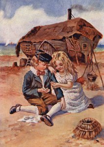 David Copperfields barndom (färglitografi)